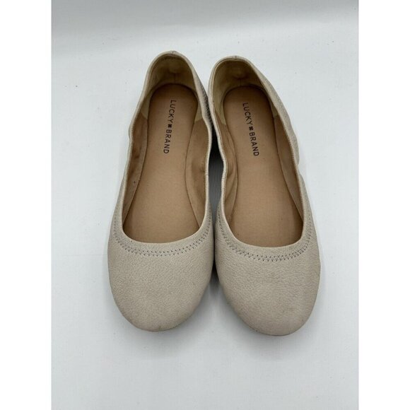 Lucky Brand Emmie Ballet Flats Beige Tan Women's Size 7 1/2 M - Picture 2 of 8